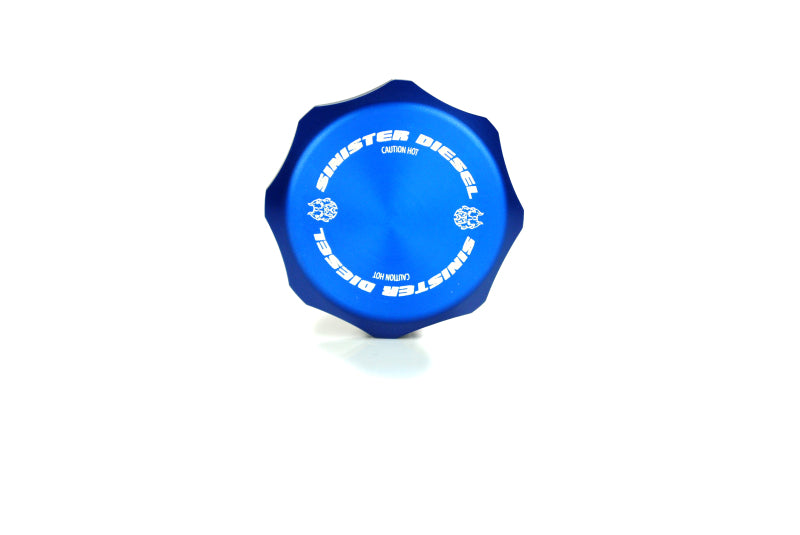 Sinister Diesel 03-07 Ford 6.0L Billet Blue Cap Kit Oil Caps Sinister Diesel