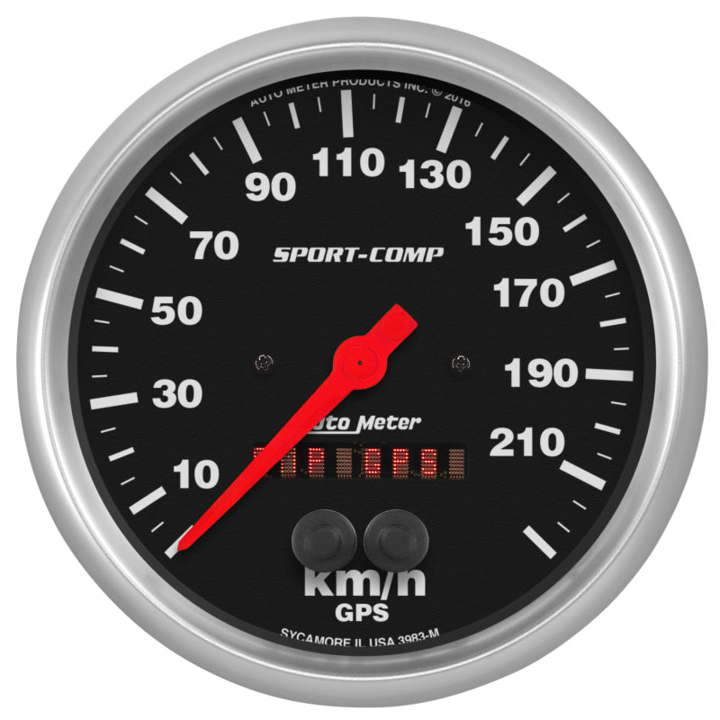 Autometer Sport-Comp GPS Speedometer 5in 225kmh Gauges AutoMeter