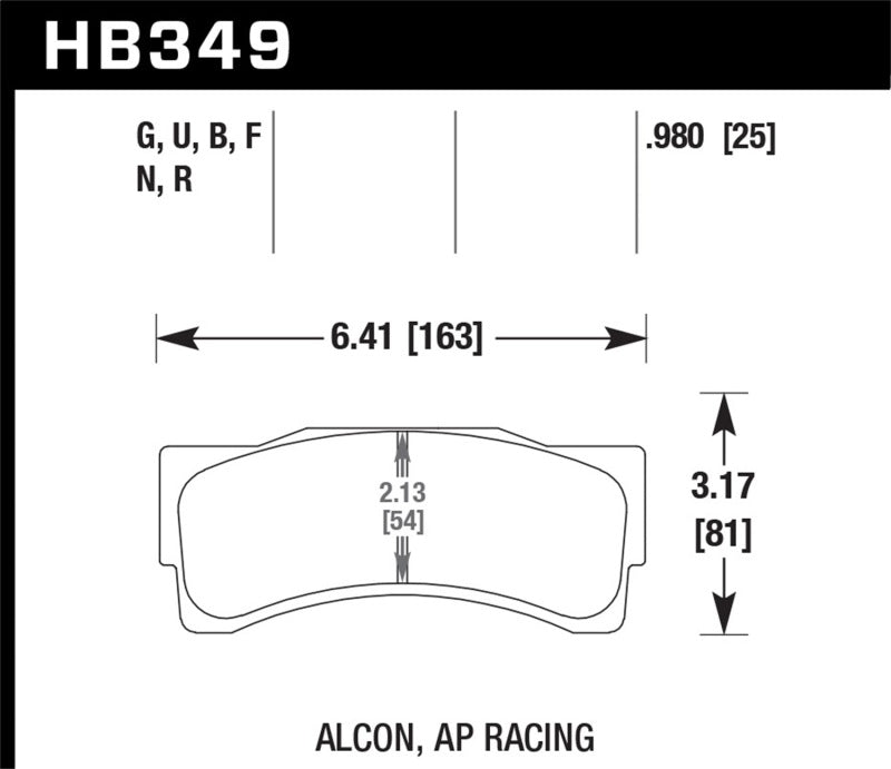 Hawk AP Racing/Alcon Acure/Honda DTC-70 Rear Race Brake Pads Brake Pads - Racing Hawk Performance