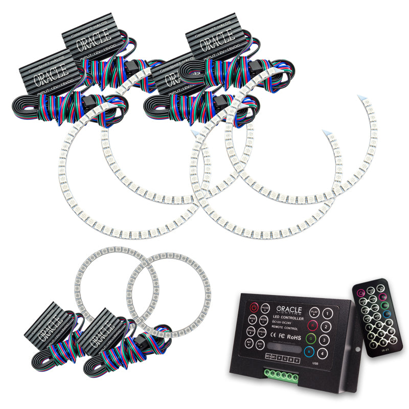 Oracle Jeep Grand Cherokee 11-13 Triple Halo Kit - ColorSHIFT w/ 2.0 Controller Headlights ORACLE Lighting