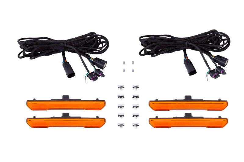 Diode Dynamics 20-21 Sierra 2500/3500 HD LED Sequential Sidemarkers - Amber Set Light Accessories and Wiring Diode Dynamics
