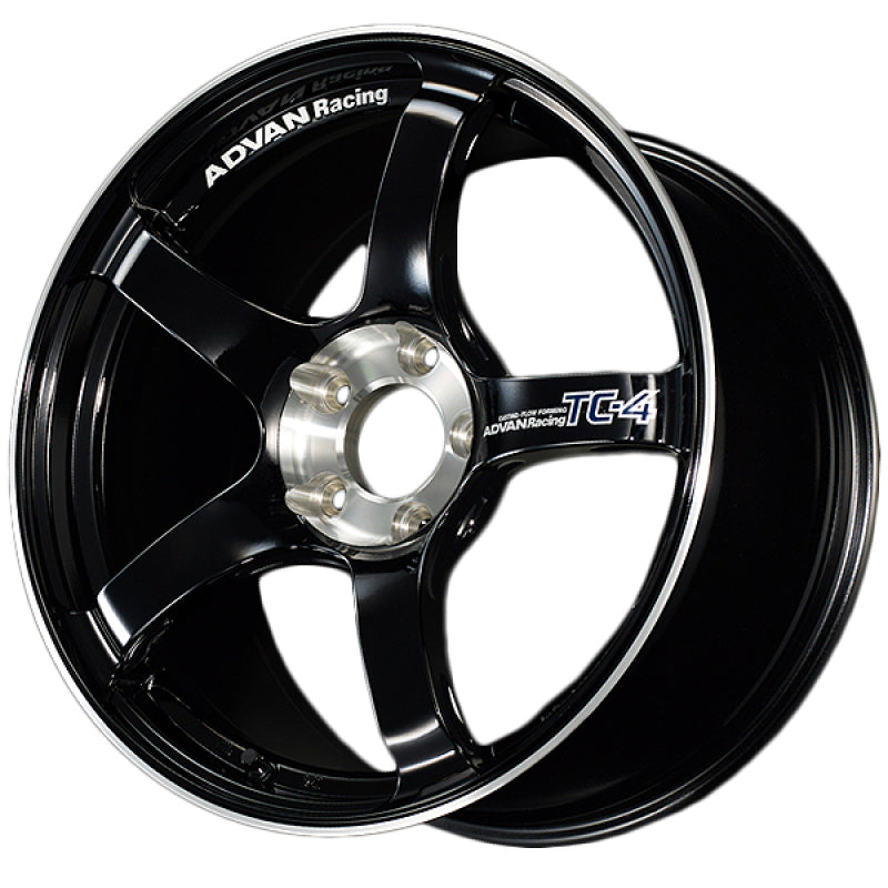 Advan TC4 SE 18x9.5 +45 5x120 Racing Gloss Black and Diamond Cut Wheel Wheels - Cast Advan