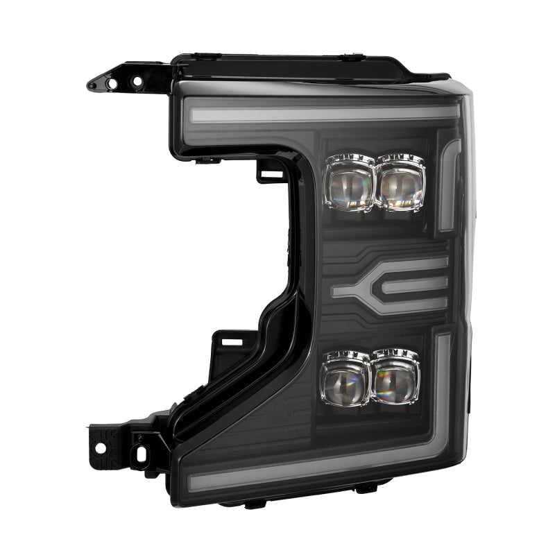 AlphaRex 20-22 Ford F-250/350/450 SD NOVA-Series LED Proj Headlights Bk w/Actv Light SeqSig & SBDRL Headlights AlphaRex