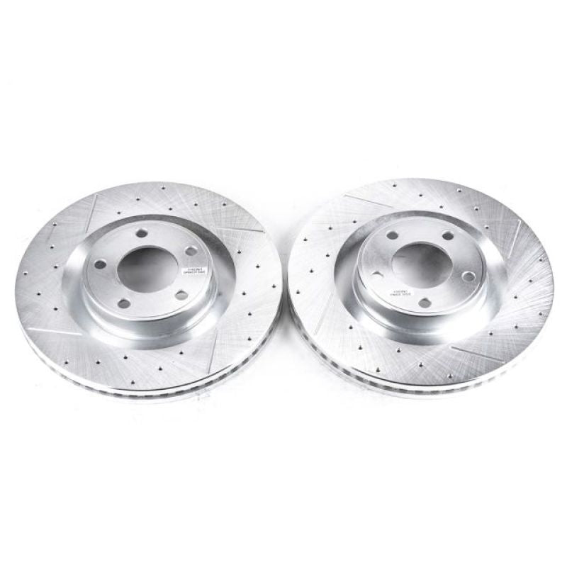 Power Stop 07-15 Ford Edge Front Evolution Drilled & Slotted Rotors - Pair Brake Rotors - Slot & Drilled PowerStop