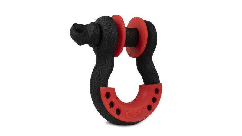 Body Armor 4x4 3/4in Black D-Ring with Red Isolators Single Tow Hooks Body Armor 4x4