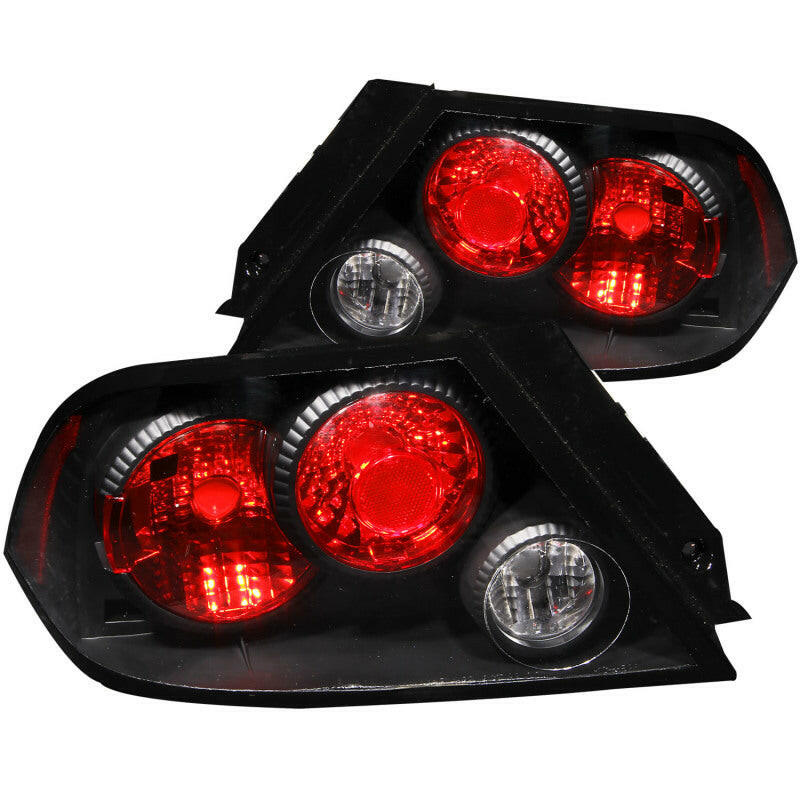 ANZO 2002-2003 Mitsubishi Lancer Taillights Black Tail Lights ANZO