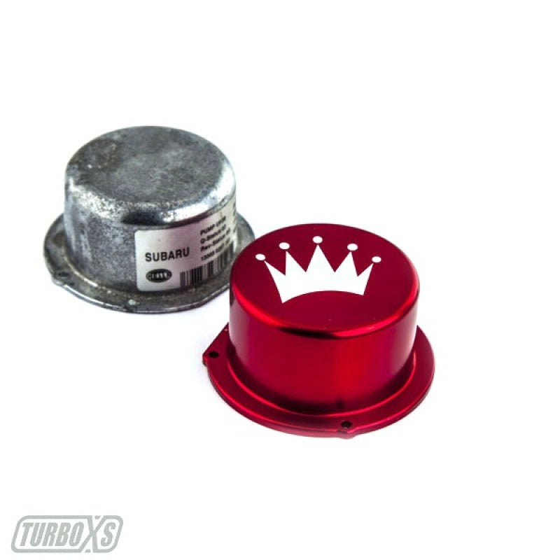 Turbo XS 15-16 Subaru WRX Billet Aluminum Vacuum Pump Cover - Red Engine Covers Turbo XS