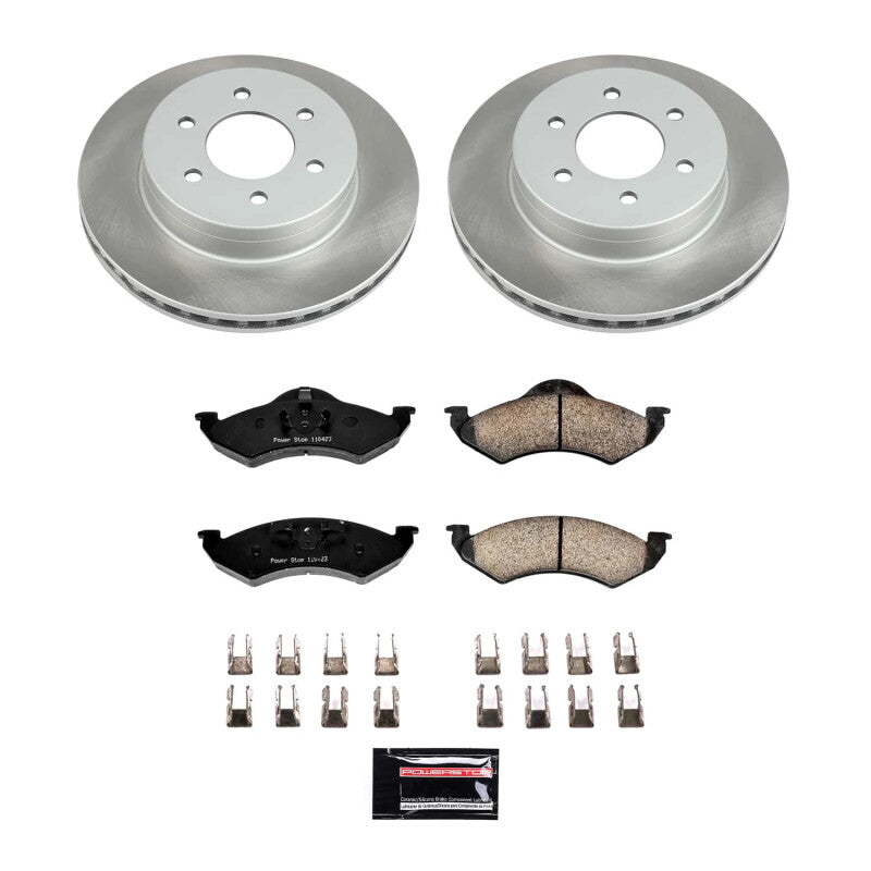 Power Stop 00-02 Dodge Durango Front Semi-Coated Rotor Kit Brake Kits - Performance Blank PowerStop