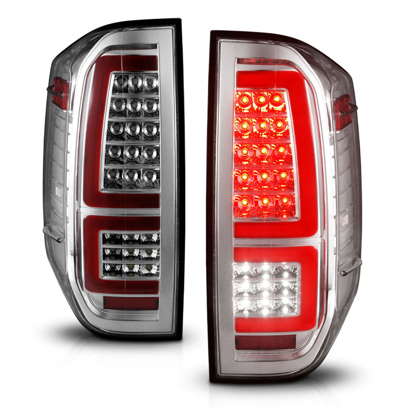 ANZO 2014-2021 Toyota Tundra LED Taillights Chrome Housing/Clear Lens Tail Lights ANZO