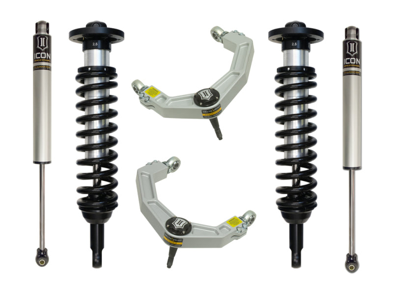 ICON 09-13 Ford F-150 4WD 0-2.63in Stage 2 Suspension System w/Billet Uca Coilovers ICON