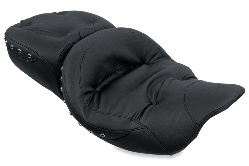 Mustang 08-21 Harley Electra Glide,Rd Glide, Rd King, Str Glide Touring 1PC Seat Regal - Black One-Piece Motorcycle Seats Mustang Motorcycle