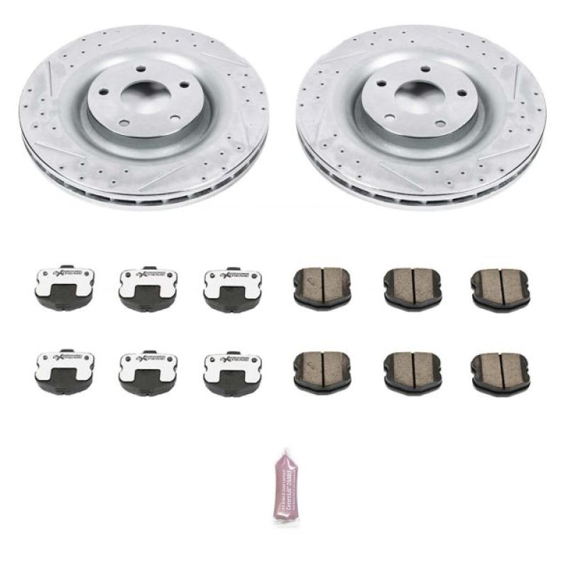 Power Stop 06-13 Chevrolet Corvette Front Z26 Street Warrior Brake Kit Brake Kits - Performance D&S PowerStop