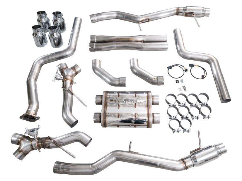 AWE Tuning 22-26 Cadillac CT5-V Blackwing SwitchPath Exhaust - Chrome Silver Tips Catback AWE Tuning