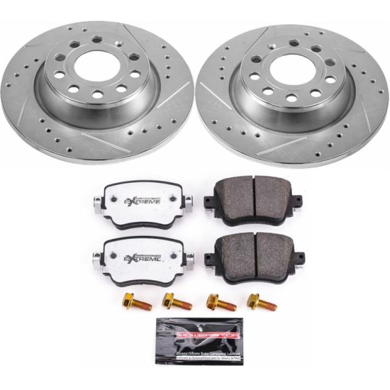 Power Stop 16-18 Audi Q3 Rear Z26 Street Warrior Brake Kit Brake Kits - Performance D&S PowerStop