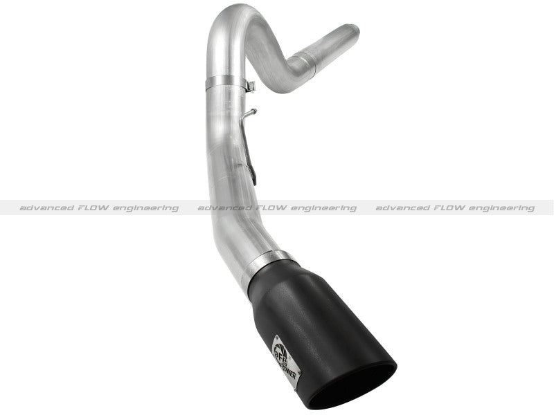 aFe Atlas 5in DPF-Back Aluminized Steel Exh Sys, Ford Diesel Trucks 08-10 V8-6.4L (td) Black tip DPF Back aFe
