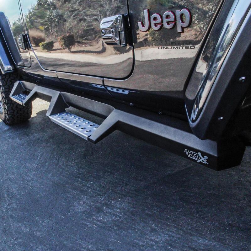 Westin/HDX 2018 Jeep Wrangler JL Unlimited Drop Nerf Step Bars - Textured Black Nerf Bars Westin