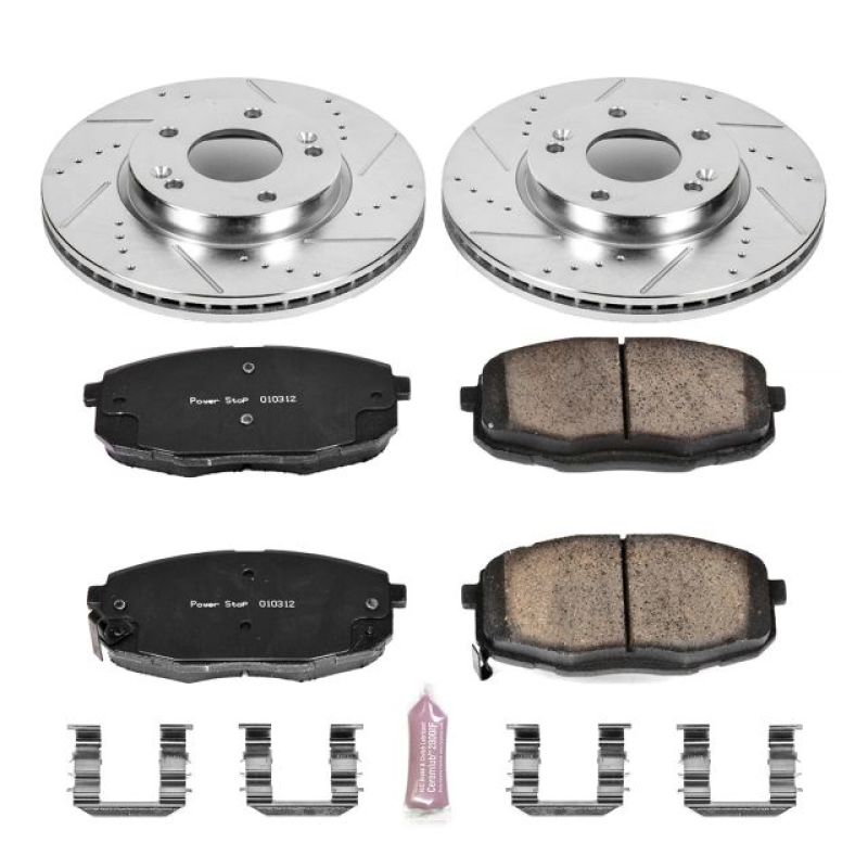 Power Stop 14-16 Kia Soul Front Z23 Evolution Sport Brake Kit Brake Kits - Performance D&S PowerStop