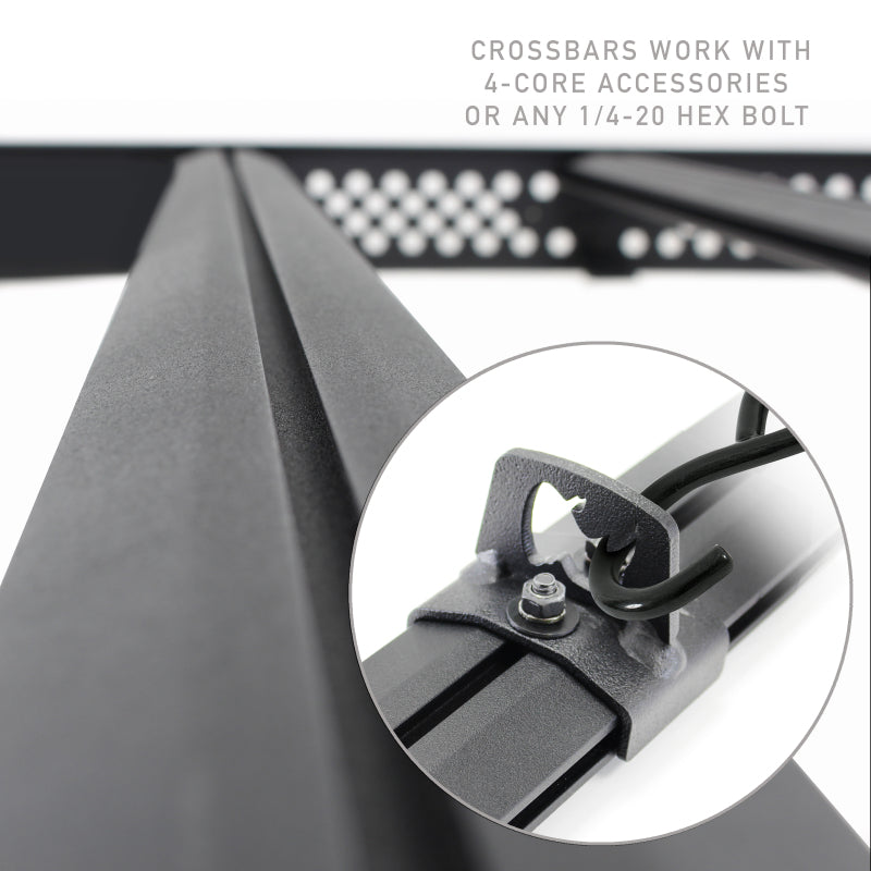 Go Rhino 24-25 Toyota Tacoma Double Cab Pickup Ceros Low Profile Roof Rack - Tex. Blk Roof Rack Go Rhino