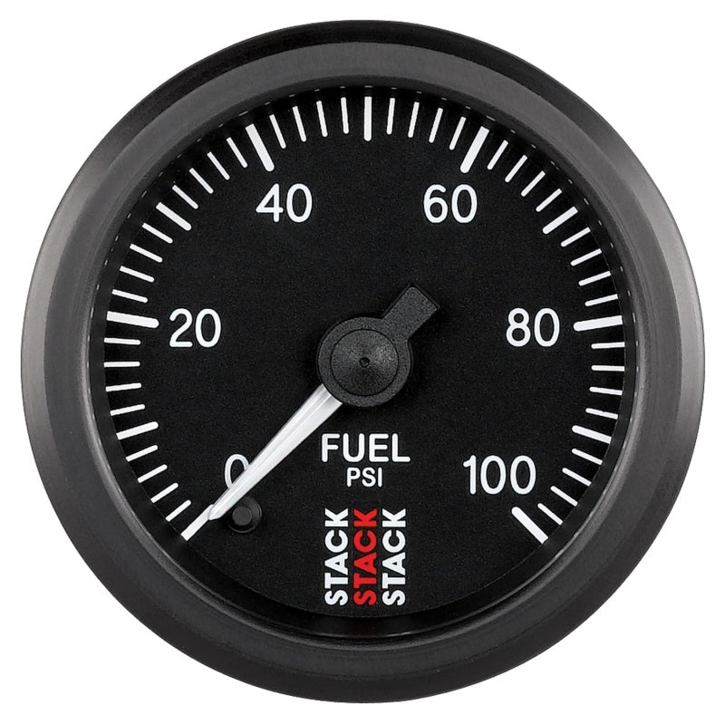 Autometer Stack 52mm 0-100 PSI 1/8in NPTF Male Pro Stepper Motor Fuel Pressure Gauge - Black Gauges AutoMeter