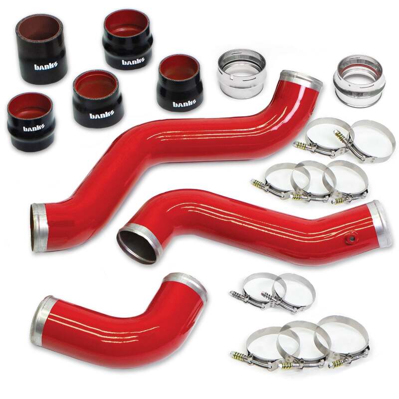 Banks Power 2020 GM 2500/3500 6.6L L5P Boost Tube Upgrade Kit - Red Intercooler Ducting Banks Power