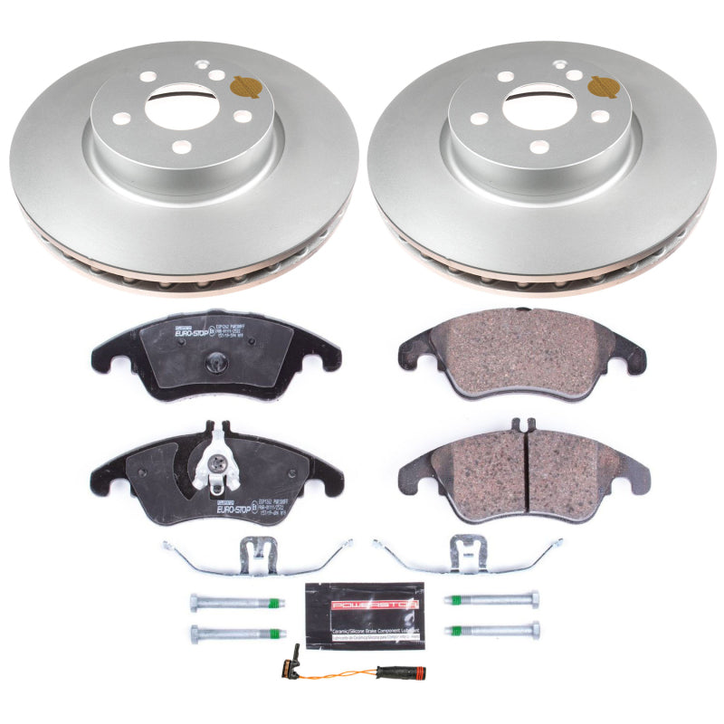 Power Stop 13-14 Mercedes-Benz C300 Front Euro-Stop Brake Kit Brake Kits - OE PowerStop