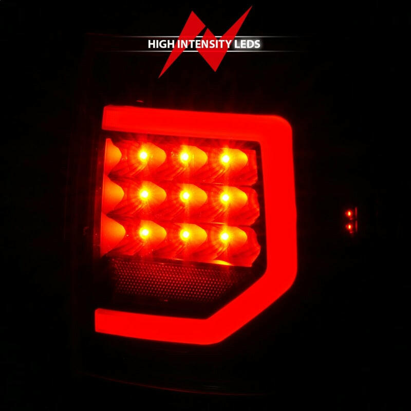 ANZO 07-11 Toyota Tundra Full LED Taillights Black Housing Clear Lens G2 (w/C light Bars) Tail Lights ANZO