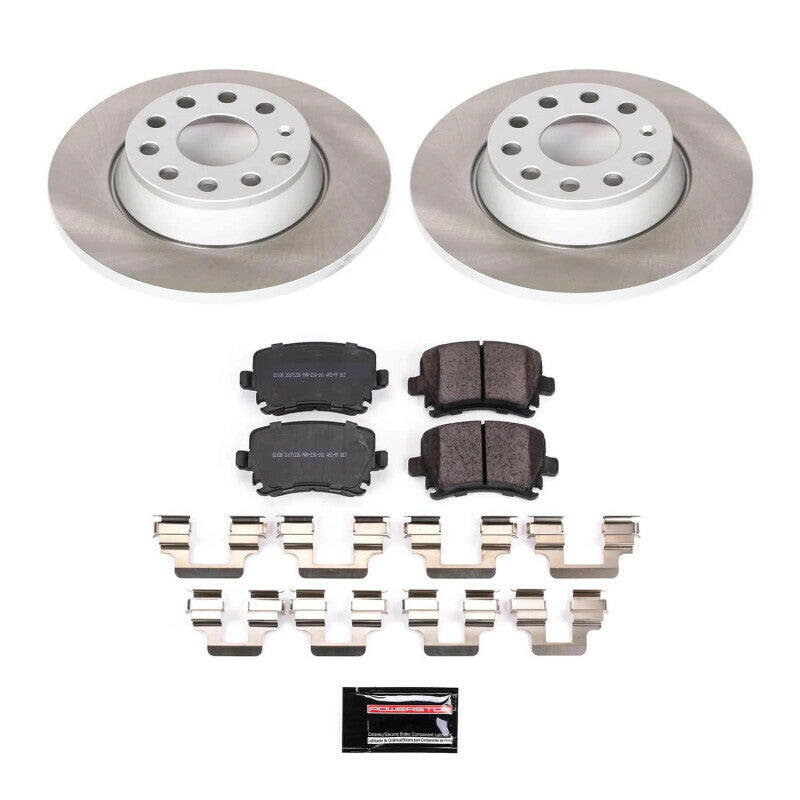 Power Stop 2011 Volkswagen Tiguan Rear Semi-Coated Rotor Kit Brake Kits - Performance Blank PowerStop