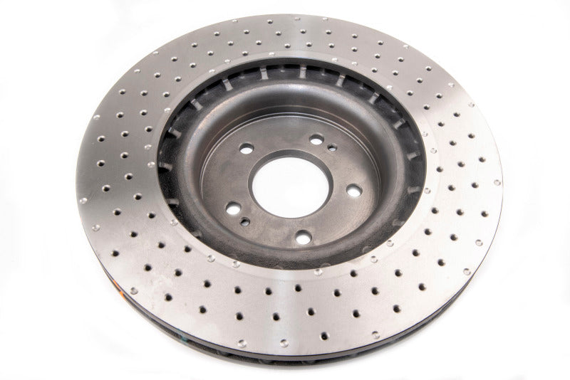 DBA 2018 Kia Stinger w/ Brembo Brakes Front Drilled & Dimpled 4000 Series Rotor Brake Rotors - Slot & Drilled DBA