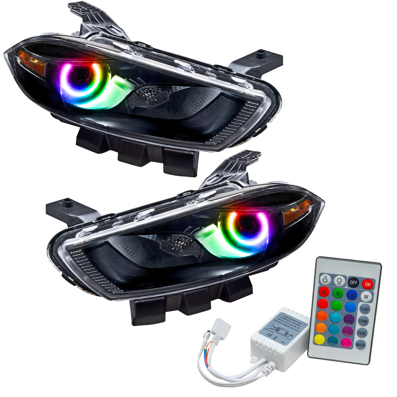 Oracle 13-14 Dodge Dart (HID Style) SMD HL - Black - ColorSHIFT w/ Simple Controller Headlights ORACLE Lighting