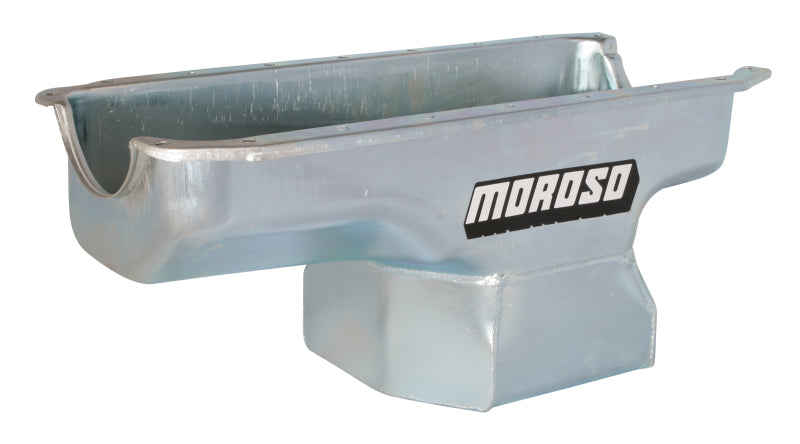 Moroso Mopar 360 (w/Center Sump) Deep Wet Sump 8qt 10in Steel Oil Pan Oil Pans Moroso