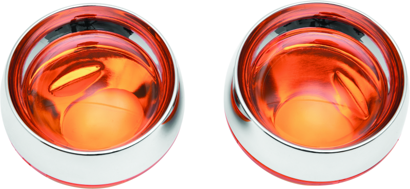 Kuryakyn Deep Dish Bezels With Amber Lenses Light Accessories and Wiring Kuryakyn
