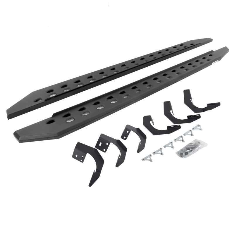 Go Rhino 19-22 Ram 1500 CC 4DR (Not Classic) RB20 Slim Running Boards Kit (w/Brackets) - Tex. Blk Running Boards Go Rhino