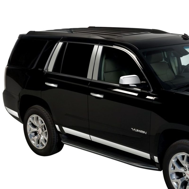 Putco 07-14 Cadillac Escalade ESV - 4.75in Wide - 8pcs Stainless Steel Rocker Panels Body Armor & Rock Rails Putco