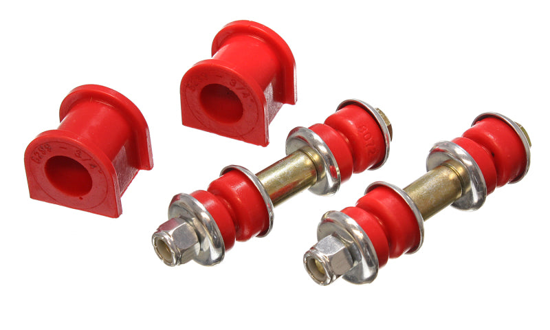 Energy Suspension 90-95 Mazda Protege/323 Red 3/4inch Front Sway Bar Bushing Set (Sway bar end link Bushing Kits Energy Suspension