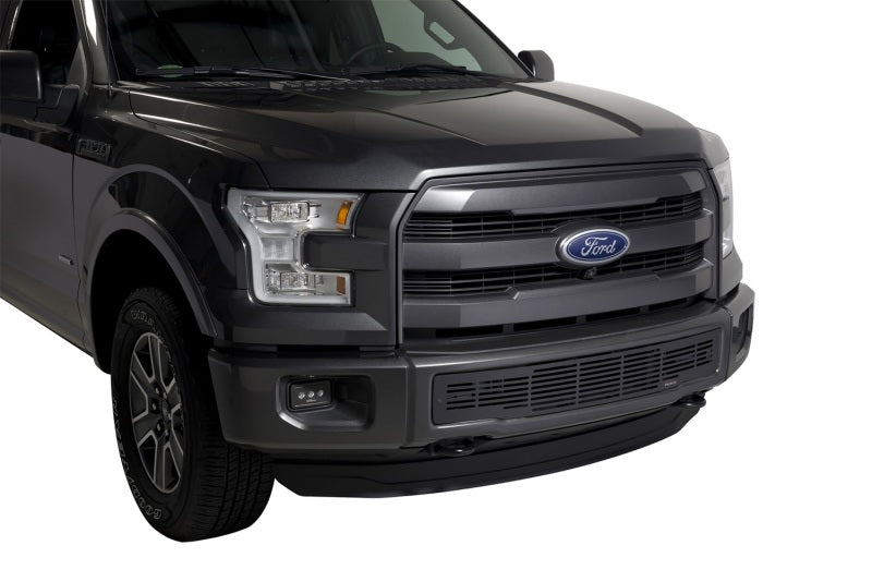 Putco 15-17 Ford F-150 - Stainless Steel Black Bar Design Bumper Grille Inserts Grilles Putco