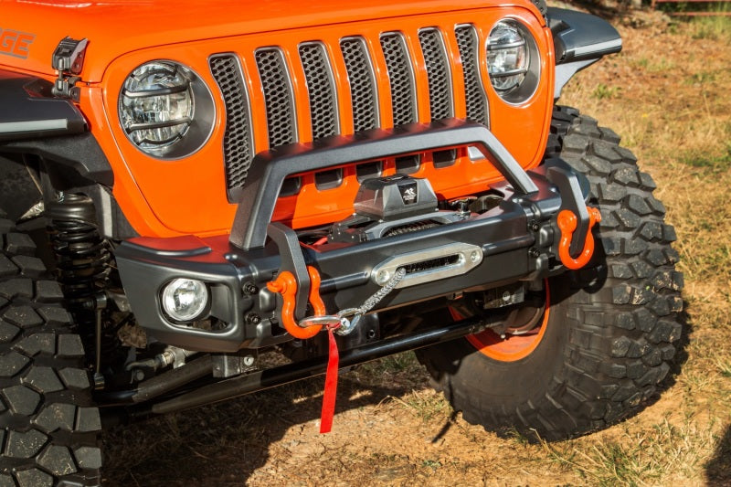 Rugged Ridge 18-22 Jeep Wrangler JL/JT Grille Arcus Front Bumper Stamped Steel Overrider Bar Bumpers - Steel Rugged Ridge