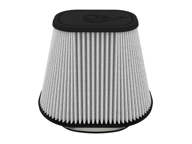 aFe Track Series Intake Pro DRY S Air Filter (6-1/8x4-1/8)IN F x(9-1/4x7-1/4)IN B x(6x4)IN Tx7-1/8IN Air Filters - Universal Fit aFe