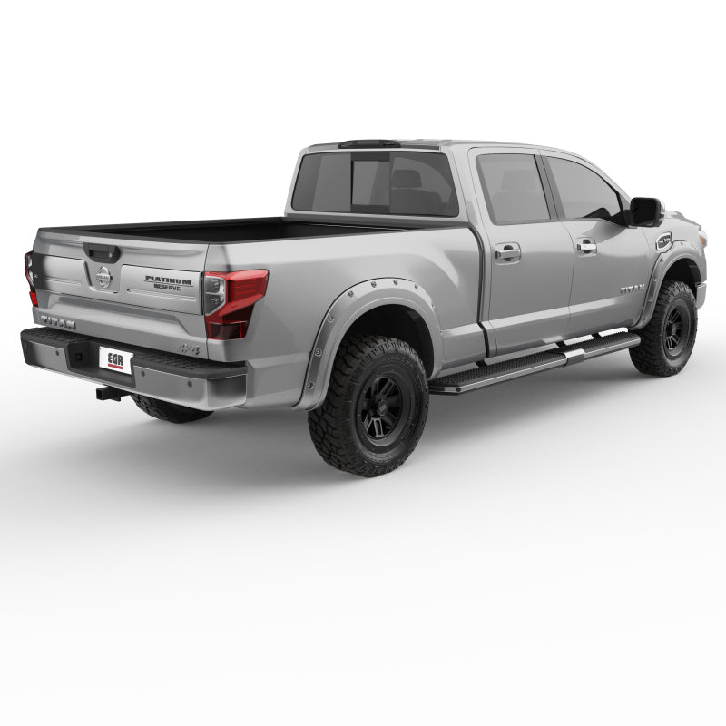 EGR 16+ Nissan Titan XD Bolt-On Look Color Match Fender Flares - Set - Liquid Platinum Metallic Fender Flares EGR