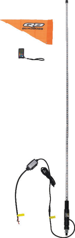 QuadBoss 6Ft Clear Single Whip Bluetooth Light Strip LED QuadBoss