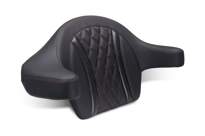 Mustang 23-25 Harley CVO Road Glide (ST) Deluxe Diamond Ext Arm Wrap-around Backrest Black Backrests Mustang Motorcycle