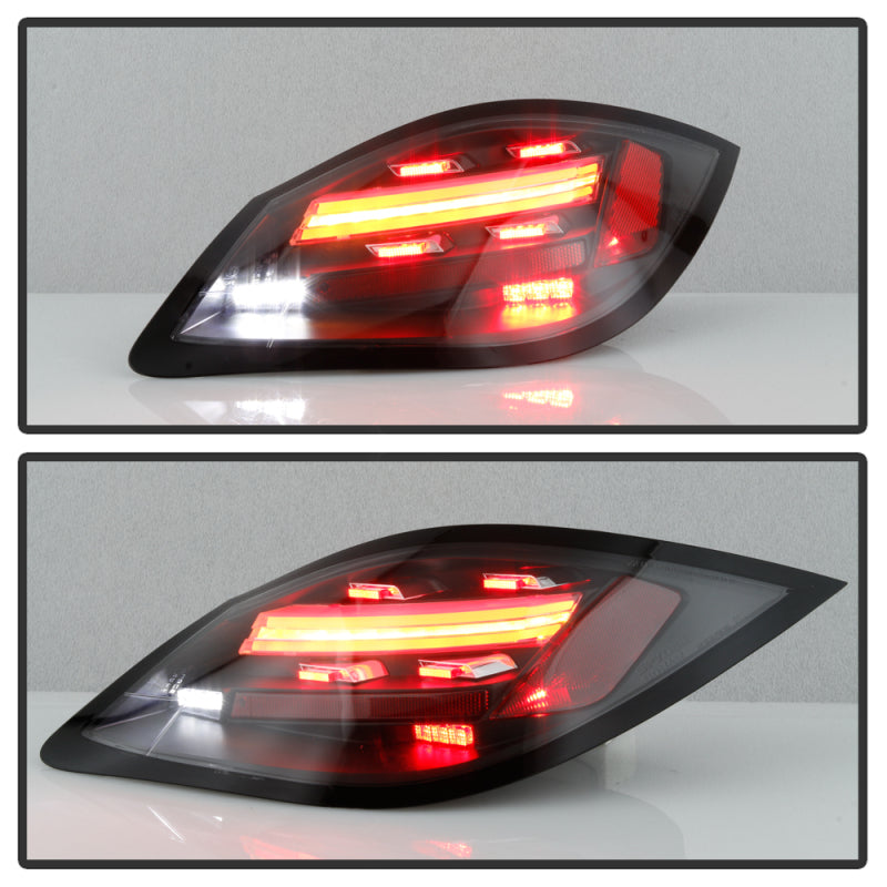 Spyder Porsche 987 Cayman 06-08 / Boxster 09-12 LED Tail Lights - Sequential Signal - Black Tail Lights SPYDER