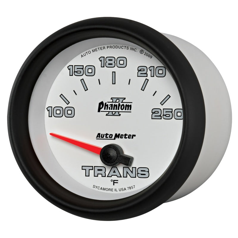 AutoMeter Gauge Transmission Temp 2-5/8in. 100-250 Deg. F Electric Phantom II Gauges AutoMeter