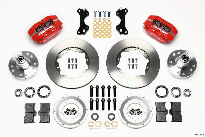Wilwood Dynapro Dust-Boot Front Kit 11.00in Red WWE ProSpindle Big Brake Kits Wilwood