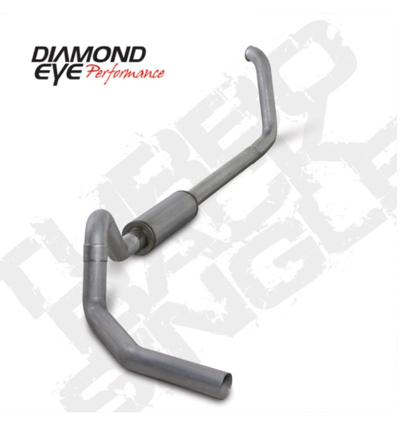 Diamond Eye KIT 4in TB SGL AL: 00-03 FORD 7.3L F240/F350 CandC Turbo Back Diamond Eye Performance