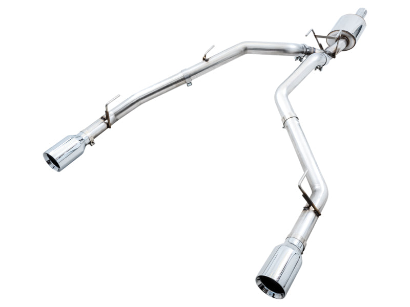 AWE Tuning 09-18 RAM 1500 5.7L (w/o Cutout) 0FG Dual Rear Exit Cat-Back Exhaust - Chrome Silver Tips Catback AWE Tuning