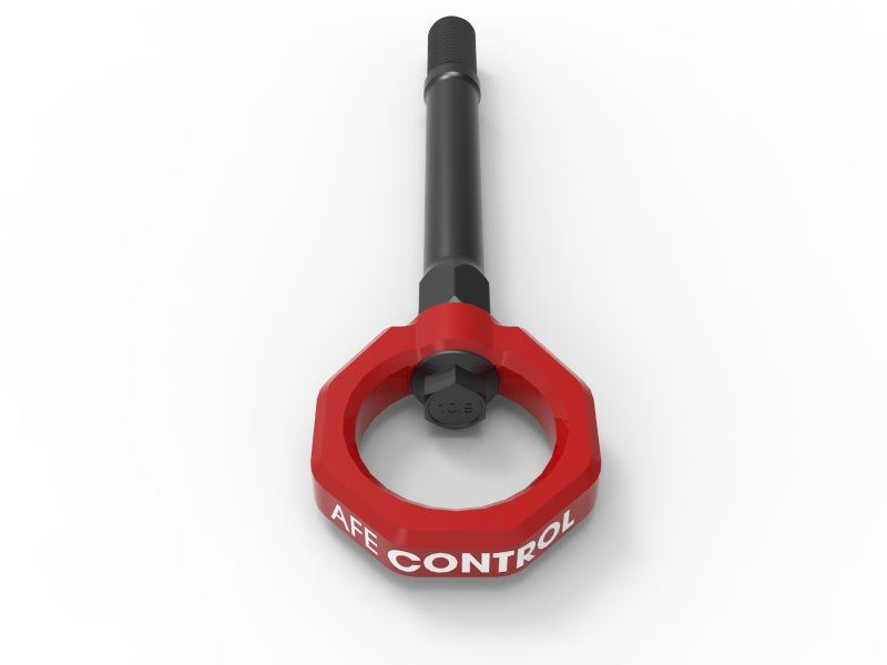 aFe CONTROL Front Tow Hook Red Tow Hooks aFe