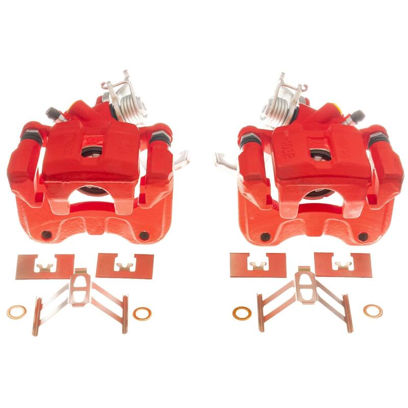 Power Stop 05-07 Honda Accord Rear Red Calipers - Pair Brake Calipers - Perf PowerStop