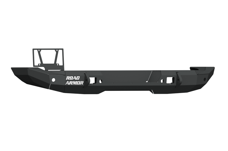 Road Armor 18-20 Jeep Wrangler JL Stealth Rear Bumper Full Width w/Tire Carrier Hole - Tex Blk Bumpers - Steel Road Armor