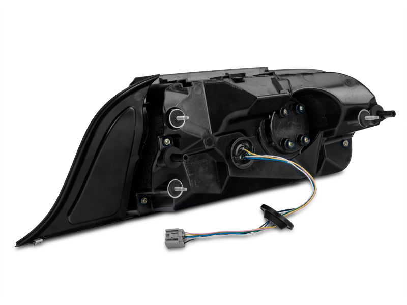 Raxiom 15-22 Ford Mustang Halo LED Tail Lights - Gloss Black Housing (Smoked Lens) Tail Lights Raxiom