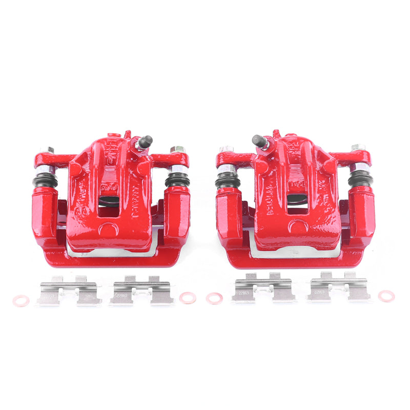 Power Stop 05-09 Hyundai Tucson Rear Red Calipers w/Brackets - Pair Brake Calipers - Perf PowerStop